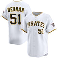 Pittsburgh Pirates #51 David Bednar White BFRAILEY 2025 Home Limited Stitched Jersey