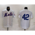 New York Mets #42 Jackie Robinson White BFRAILEY Cool Base Stitched Jersey