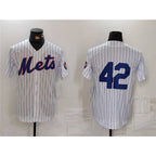 New York Mets #42 Jackie Robinson White BFRAILEY Cool Base Stitched Jersey