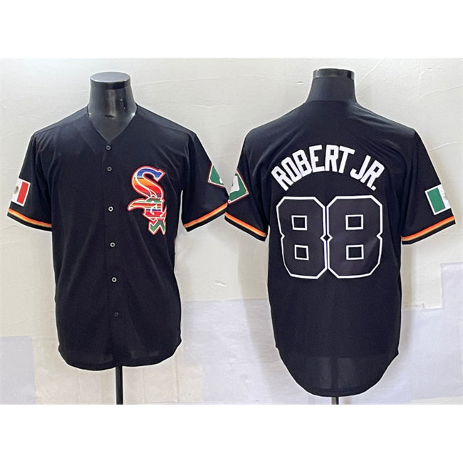 Chicago White Sox #88 Luis Robert Jr. Black BFRAILEY Mexico Limited Stitched Jersey