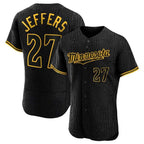 Minnesota Twins #27 Ryan Jeffers Player Black BFRAILEYSnake Skin City Home Limited Elite Stitched Jerseys