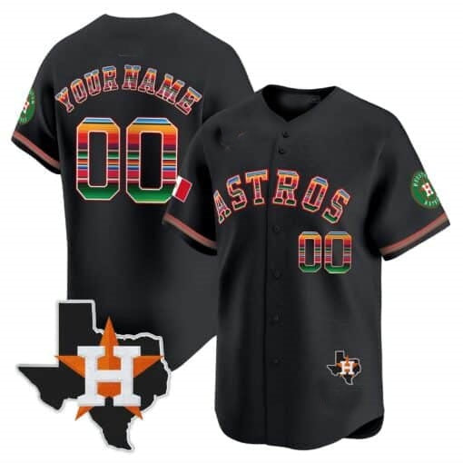 Custom Houston Astros Mexico Texas Patch Vapor Premier Limited Jersey ¨C All Stitched BFRAILEY