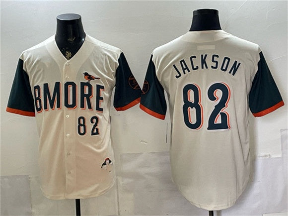 Baltimore Orioles #82 Jeremiah Jackson Natural BFRAILEY 2026 City Connect Stadium Stitched Jersey
