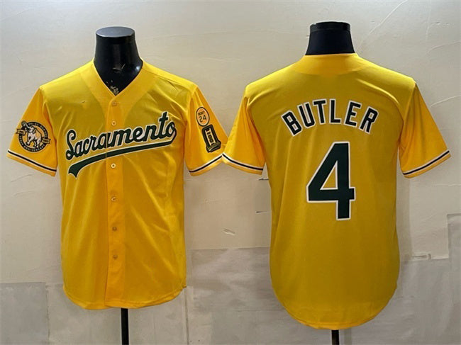 Oakland Athletics #4 Lawrence Butler 2026 Yellow BFRAILEY Alternate Sacramento Celebrating 125 Years Vapor Limited Stitched Jersey