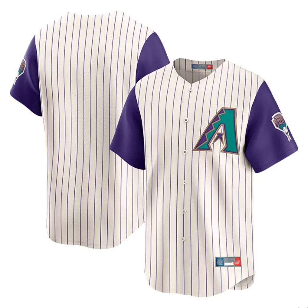 Arizona Diamondbacks Ivory Throwback Cooperstown BFRAILEY Limited Home Blank Player Stitched Jerseys