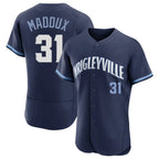 Chicago Cubs #31 Greg Maddux Player Navy BFRAILEY City Connect Limited Elite Home Stitched Jerseys