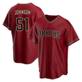 Arizona Diamondbacks #51 Randy Johnson Player Red BFRAILEY Home Game Stitched Jerseys