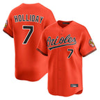 Baltimore Orioles #7 Jackson Holliday Player Orange BFRAILEY Limited Home Game Stitched Jerseys