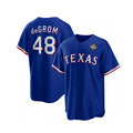 Texas Rangers #48 Jacob DeGrom Royal BFRAILEY 2023 World Series Cool Base Stitched Jersey