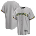 Milwaukee Brewers Blank Player Gray BFRAILEY Home Game Stitched Jerseys