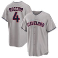 Cleveland Guardians #4 Brayan Rocchio Player Gray BFRAILEY Game Home Stitched Jerseys