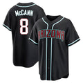 Arizona Diamondbacks #8 James McCann Player Black BFRAILEY Home Game Stitched Jerseys