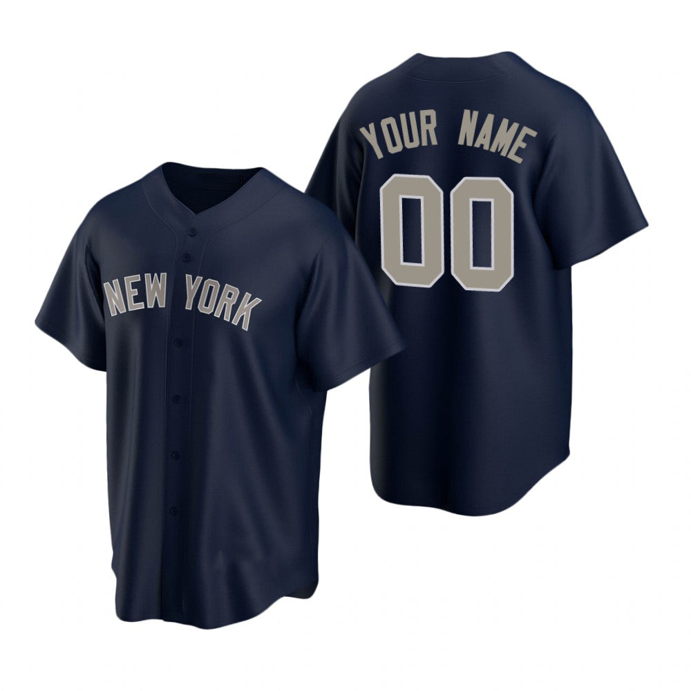 Custom New York Yankees Navy BFRAILEY Stitched Cool Base Jersey