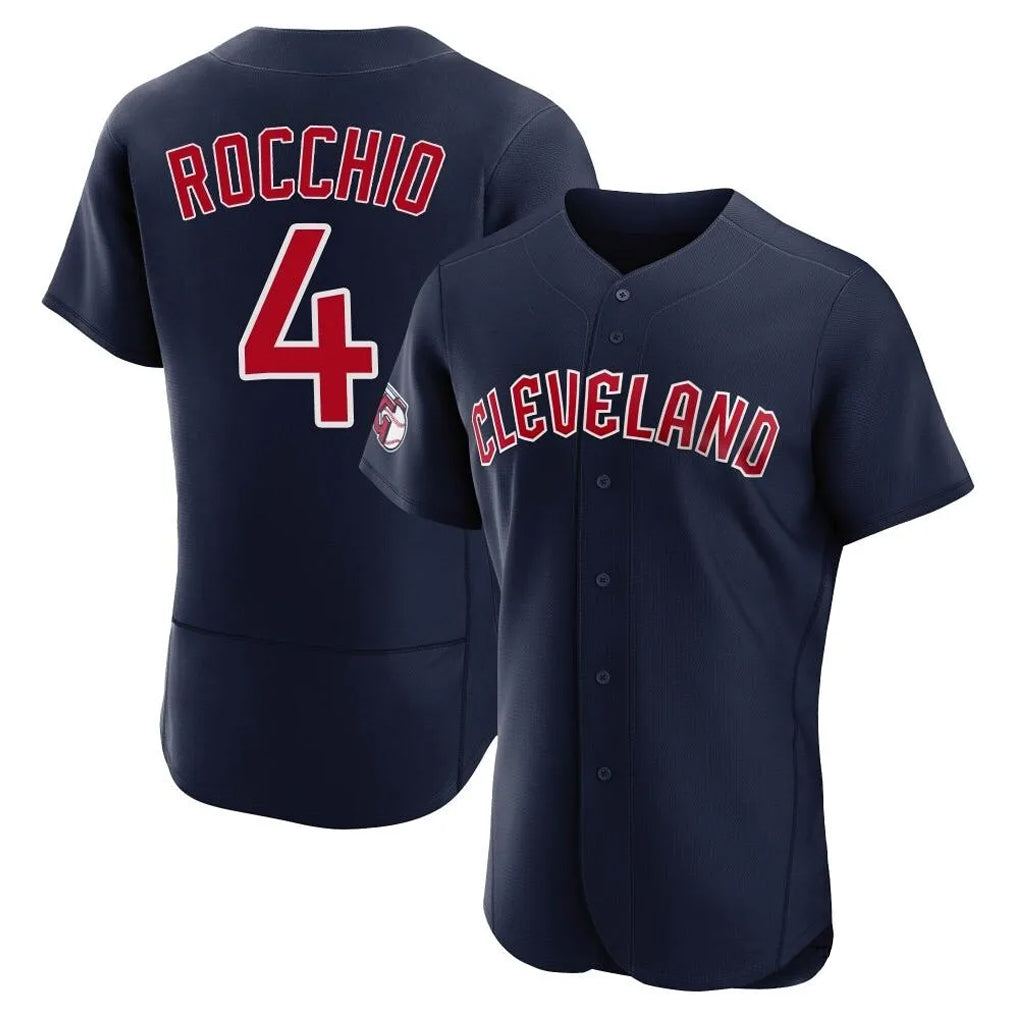 Cleveland Guardians #4 Brayan Rocchio Player Navy BFRAILEY Limited Elite Home Stitched Jerseys