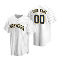 Custom Milwaukee Brewers White BFRAILEY Stitched Cool Base Jersey