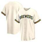 Milwaukee Brewers Cream BFRAILEY Home Replica Team Jersey