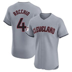 Cleveland Guardians #4 Brayan Rocchio Player Gray BFRAILEY Road Limited Elite Home Stitched Jerseys