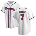 Atlanta Braves #7 Jurickson Profar White BFRAILEY 2025 Cool Base Stitched Jersey