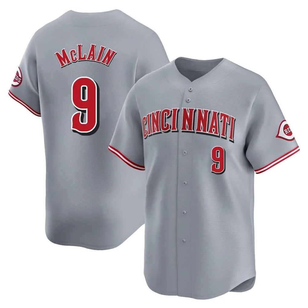 Cincinnati Reds #9 Matt McLain Player Gray BFRAILEY Home Limited Stitched Jerseys