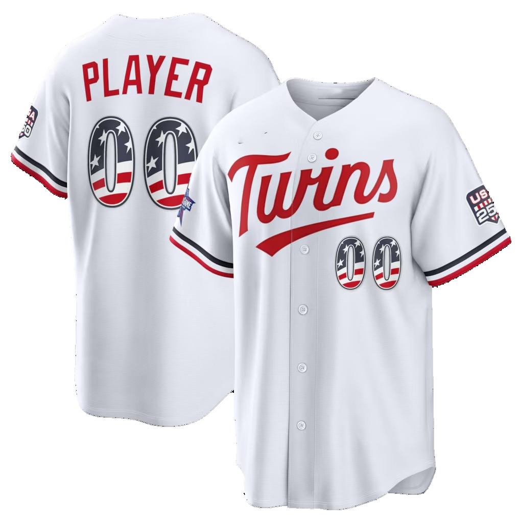 Custom Minnesota Twins 2026 All-Star Edition Stars & Stripes White BFRAILEYStadium Pick-A-Player Jersey