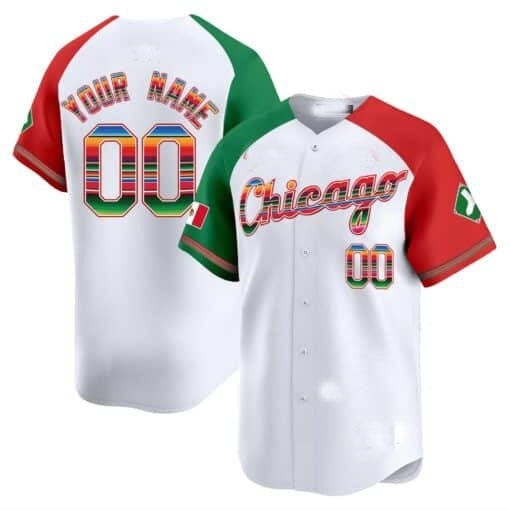 Custom Chicago White Sox Mexico Vapor Premier Limited Jersey V3- White BFRAILEY