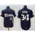 Texas Rangers #34 Nolan Ryan Black BFRAILEY Mexico 2025 Vapor Premier Limited Stitched Jersey