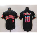 San Diego Padres #10 Jurickson Profar Black BFRAILEY Mexico Cool Base Stitched Jersey