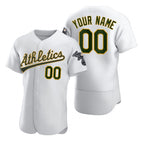Custom Oakland Athletics White BFRAILEY 2020 Stitched Flex Base Jersey