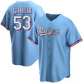 Texas Rangers #53 Adolis Garcia Light Blue BFRAILEY Cool Base Stitched Jersey