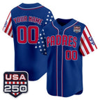 Custom San Diego Padres America 250 Edition Vapor Premier Limited Royal BFRAILEY Stitched Jerseys