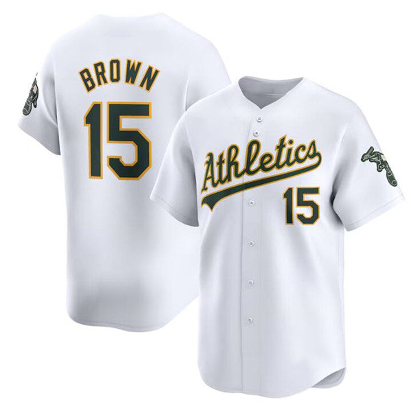 Oakland Athletics #15 Seth Brown White BFRAILEY Home Limited Stitched Jersey