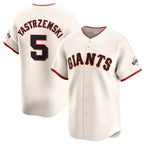 San Francisco Giants #5 Mike Yastrzemski Cream BFRAILEY Cool Base Stitched Jersey