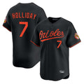 Baltimore Orioles #7 Jackson Holliday Player Black BFRAILEY Limited Home Game Stitched Jerseys