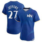 Minnesota Twins #27 Ryan Jeffers Player Royal BFRAILEYCity Connect Limited Elite Home Stitched Jerseys