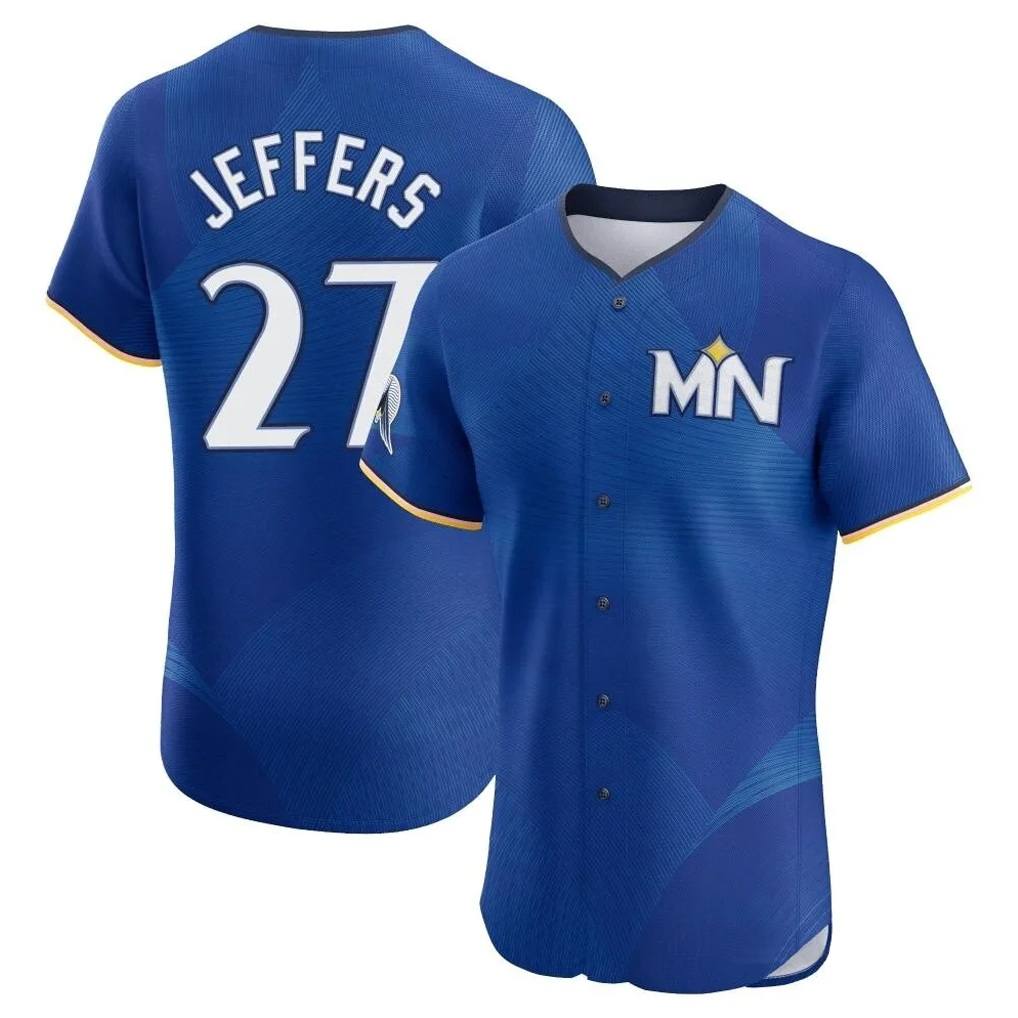 Minnesota Twins #27 Ryan Jeffers Player Royal BFRAILEYCity Connect Limited Elite Home Stitched Jerseys