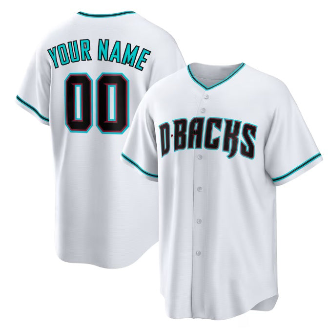 Custom Arizona Diamondbacks White BFRAILEY Cool Base Stitched Jersey