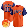 Custom Oakland Athletics x Dragon Ball Royal Orange BFRAILEY Vapor Premier Limited Jersey - All Stitched
