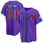 Custom Arizona Diamondbacks 2024 Cool Base Jersey V2 ¨C All Stitched-Purple BFRAILEY