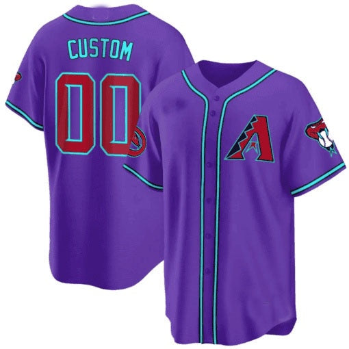 Custom Arizona Diamondbacks 2024 Cool Base Jersey V2 ¨C All Stitched-Purple BFRAILEY