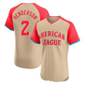 Baltimore Orioles #2 Gunnar Henderson Player Cream BFRAILEY American League All-Star Limited Elite Home Game Stitched Jerseys