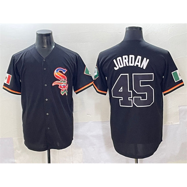 Chicago White Sox #45 Michael Jordan Black BFRAILEY Mexico Limited Stitched Jersey