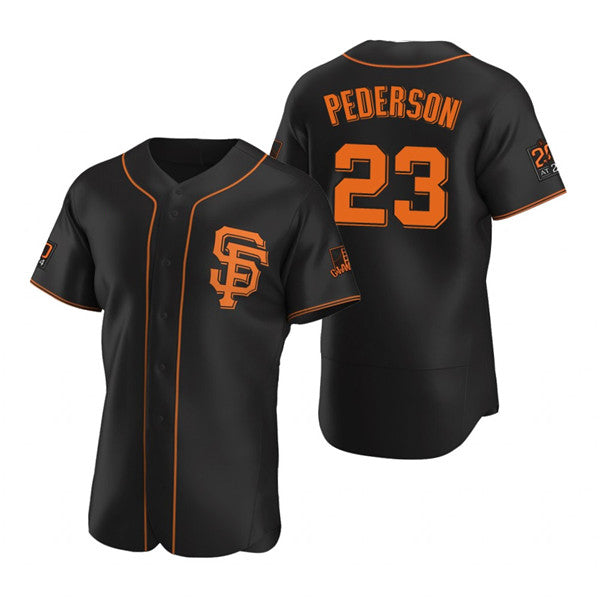 San Francisco Giants #23 Joc Pederson Black BFRAILEY Flex Base Stitched Jersey