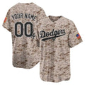 Custom Los Angeles Dodgers USMC Alternate Vapor Premier Limited Jersey ¨C Desert BFRAILEY