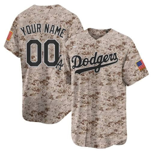 Custom Los Angeles Dodgers USMC Alternate Vapor Premier Limited Jersey ¨C Desert BFRAILEY