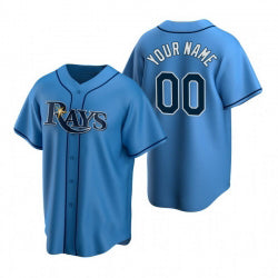 Custom Tampa Bay Rays Light Blue BFRAILEY Stitched Cool Base Jersey