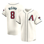 Arizona Diamondbacks #8 James McCann Player Cream BFRAILEY Limited Home Game Stitched Jerseys