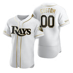 Custom Tampa Bay Rays White BFRAILEY Stitched Flex Base Golden Edition Jersey