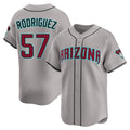 Arizona Diamondbacks #57 Eduardo Rodriguez Player Gray BFRAILEY Road Limited Home Game Stitched Jerseys