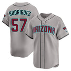 Arizona Diamondbacks #57 Eduardo Rodriguez Player Gray BFRAILEY Road Limited Home Game Stitched Jerseys