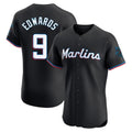 Miami Marlins #9 Xavier Edwards Player Black BFRAILEY Vapor Home Limited Elite Stitched Jerseys